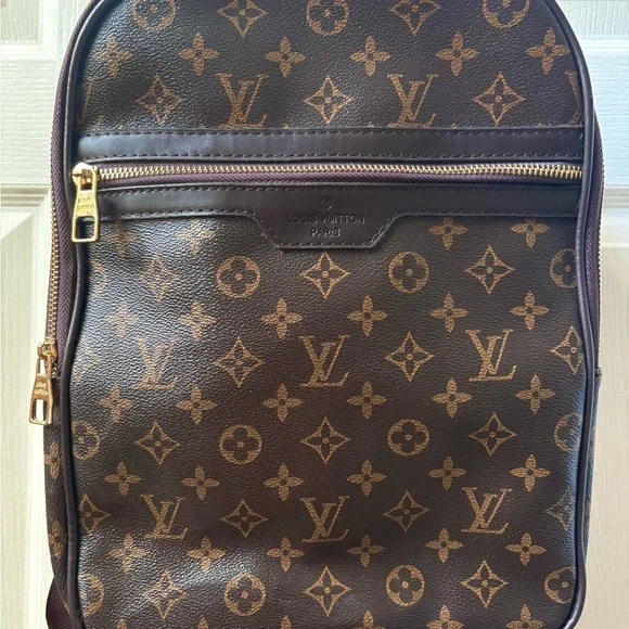 DESIGNER INSPIRED L V Monogram Luxury Brown Backpack - Picture 2 of 10